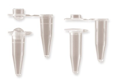 PCR reaction vials, Flat lid, 500 µl 1000 pcs