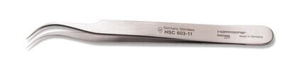 Micro tweezers curved 1 piece