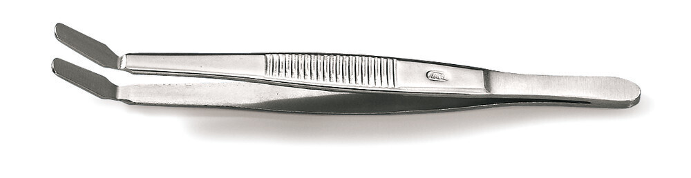 Cover glass tweezers curved, 145 mm 1 piece