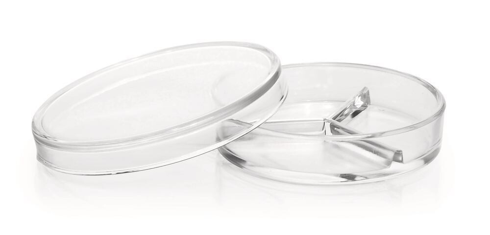 Petri dishes divided into 3 compartments 10 pieces
