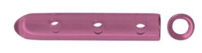 Protección de punta redonda, 25,4 mm, rosa, 3,2 mm 100 uds.