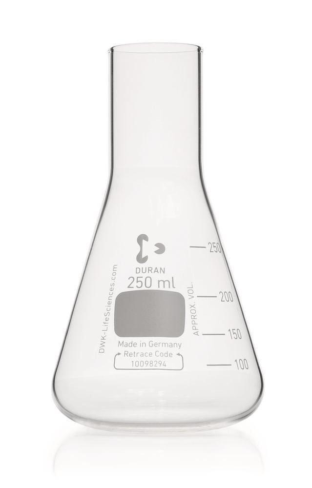 Culture flasks in Erlenmeyer shape, 250 ml 10 pcs