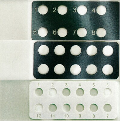 Diagnostic slides Epoxy, white, 12, , 5.0 mm 100 pcs