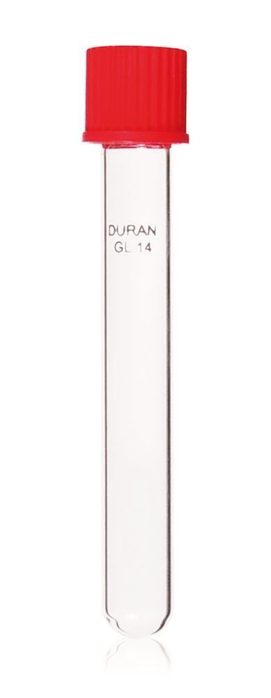 Tubos de cultivo con tapón de rosca Vidrio DURAN®, 9 ml, altura, 100 mm 50 piezas
