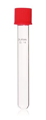Culture tubes with screw cap DURAN® glass, 9 ml, height, 100 mm 50 pieces
