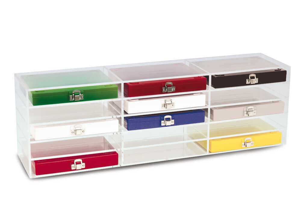 Storage shelf for slide boxes 1 piece