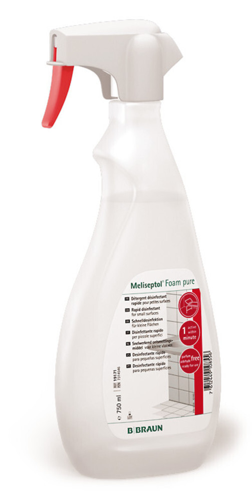 Surface disinfectant Meliseptol® Foam pure, Foam spray bottle, 750 ml 750 ml