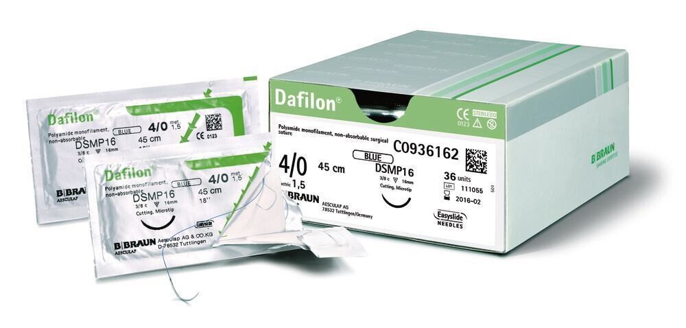 Matériel de suture Combinaison fil-aiguille Dafilon®, 5/0 12 pcs