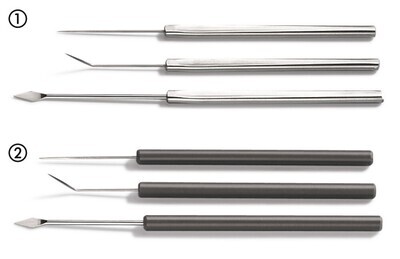 Aiguilles à dissection Manche en bois, droites 10 pcs