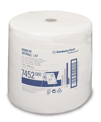 Paños de limpieza desechables WYPALL® L40 Paños preperforados en rollo 1ud