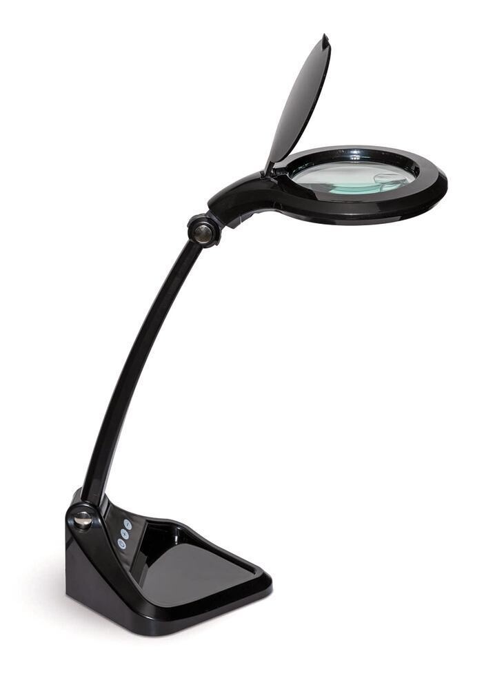 Magnifying lamps LED compact, black 1 piece