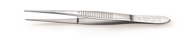 Micro tweezers grooved straight, 105 mm 1 piece