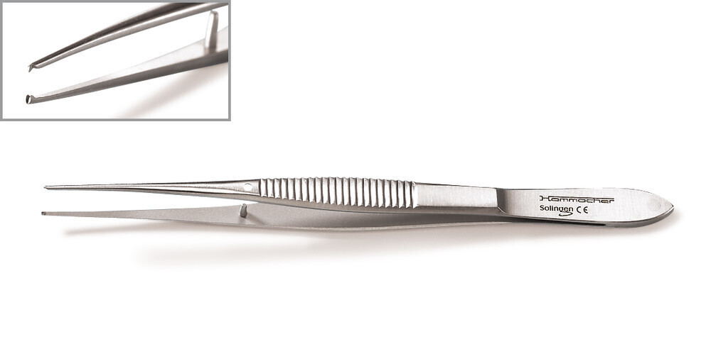 Hook tweezers fine, 105 mm 1 piece