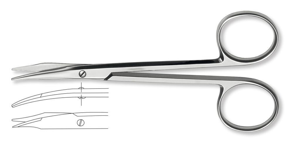 Dissecting scissors Stevens blunt curved 1 piece