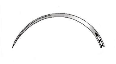 Surgical needles, fig. 11, 34 mm, 3/8 round, triangular 12 pieces