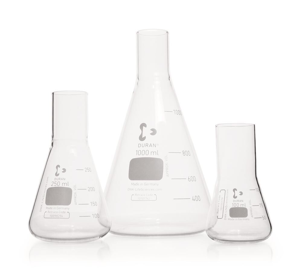 Culture flasks in Erlenmeyer shape, 200 ml 10 pcs