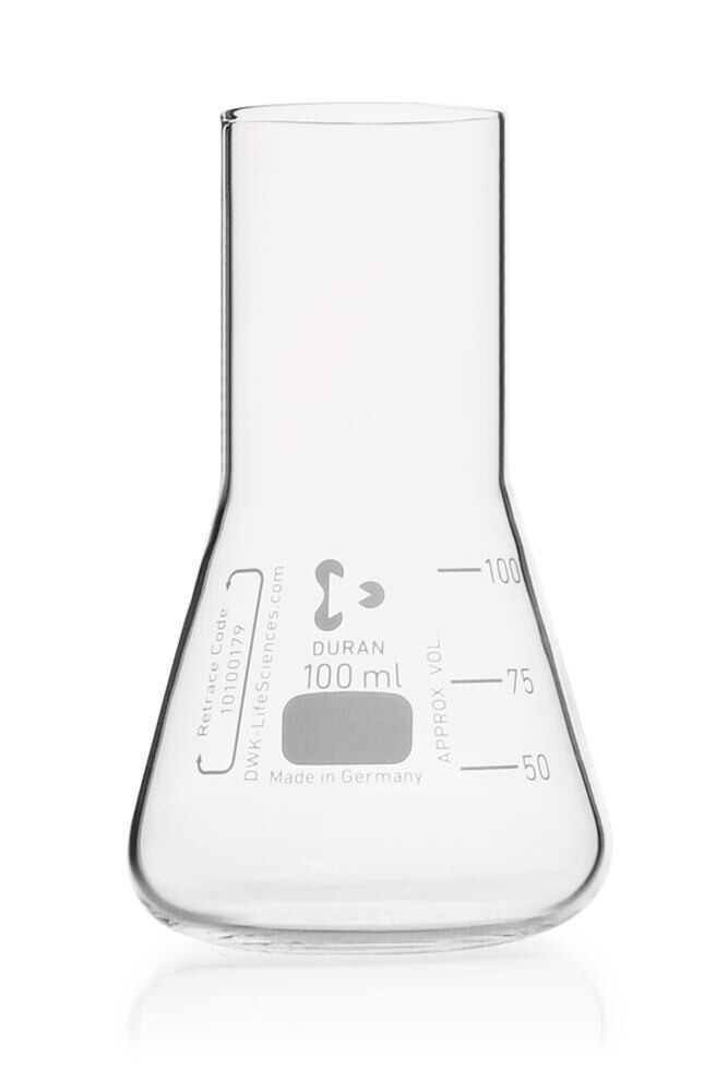 Culture flasks in Erlenmeyer shape, 100 ml 10 pcs