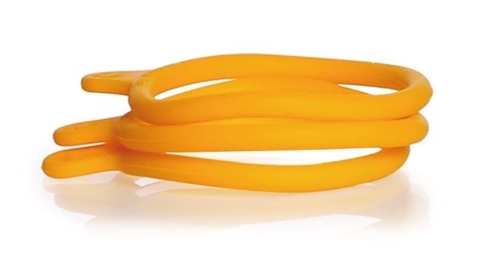 Accessories for cell culture media bottle DURAN® TILT, Marking rings GL56, yellow 20 pieces