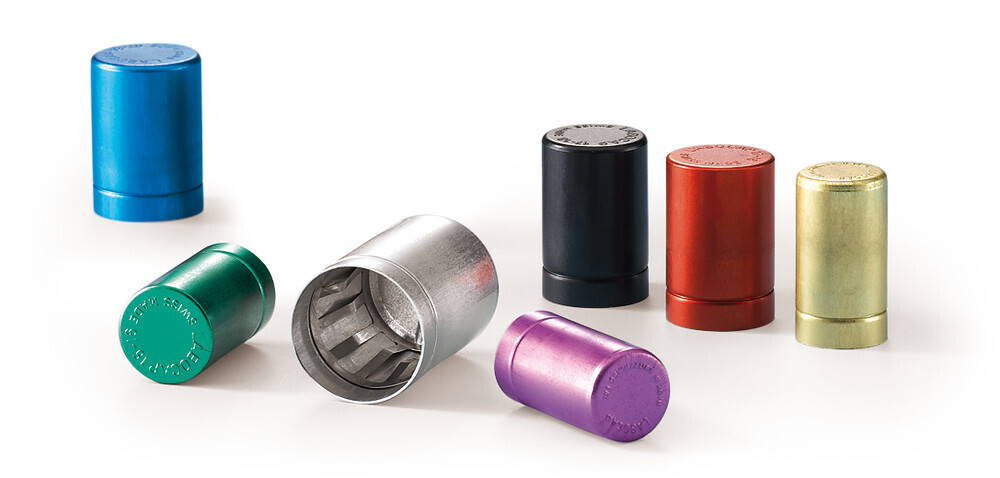 Tapones de cierre LABOCAP para 19/20 mm, amarillo 100 uds.