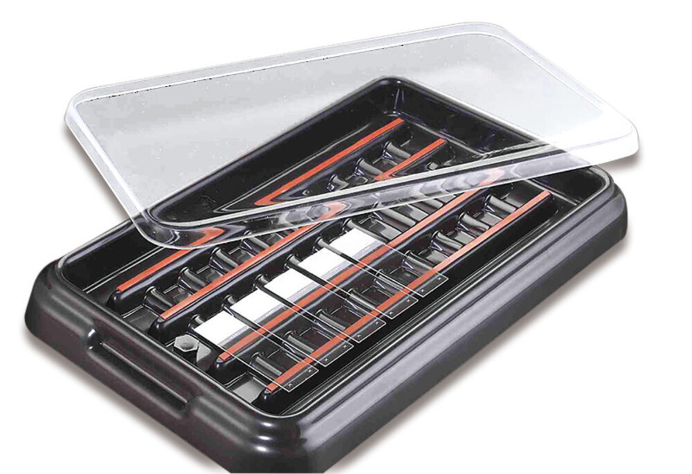 Color chamber StainTray Lid black, Gesch. front, 20 slides 1 pc