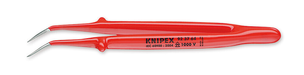 Micro tweezers insulated curved 1 piece