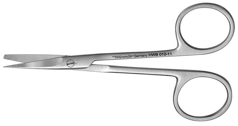 Wire and vascular scissors straight 1 piece