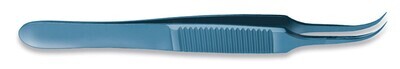 Micro tweezers titanium curved 1 piece