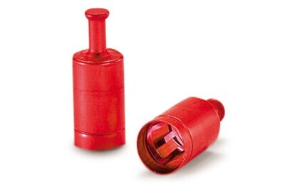 Tapones de cierre LABOCAP con asa para 15/16 mm, rojo 100 uds.