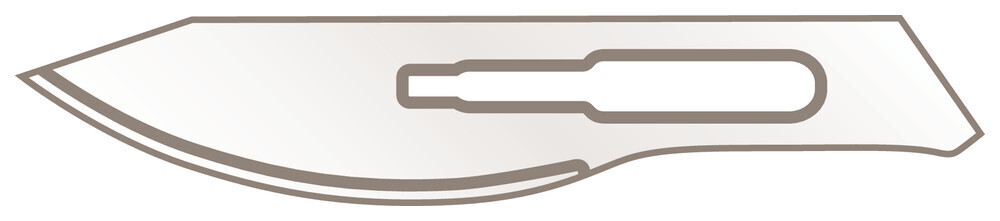 Scalpel blades for handle No. 4, 24 10 pcs