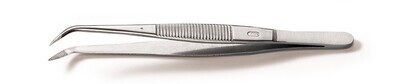 Tweezers curved tip, 115 mm 1 piece