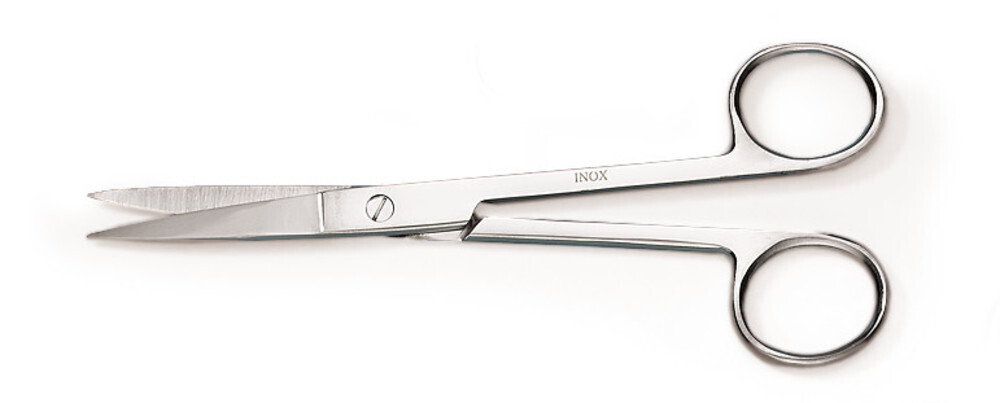 Scissors straight, sharp/sharp, 160 mm, 48 mm 1 piece