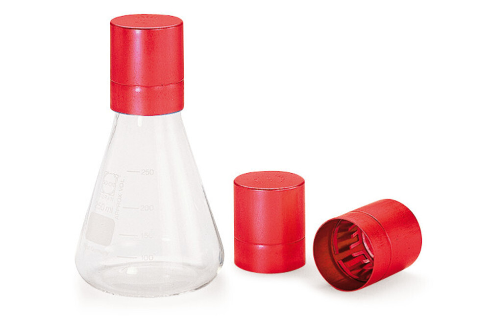 Closing caps LABOCAP, Gesch. front, 37/39mm, red 10 pcs