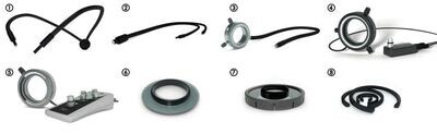 Accessori Guida di luce a fibre ottiche per sorgente di luce fredda serie LED, guida di luce flessibile a 1 braccio, L 1000 mm, attiva- 4,5 mm 1 pezzo