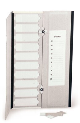 Preparation folder with one-part hinged lid, Number of spaces required, 2 10 pcs