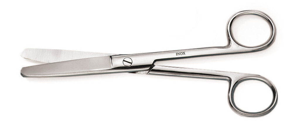 Scissors straight, blunt/blunt, 130 mm, 37 mm 1 pc