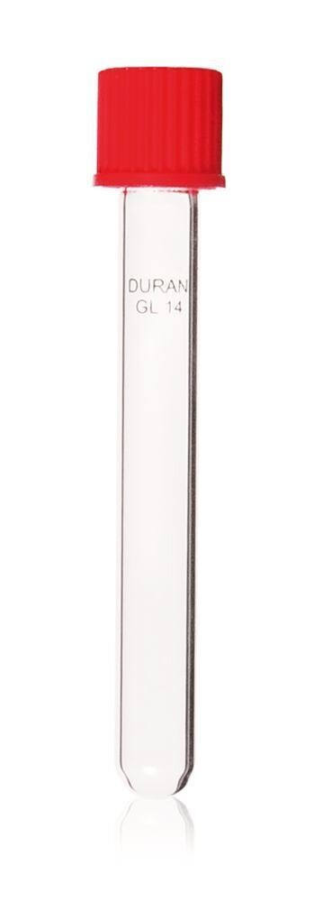 Culture tubes with screw cap DURAN® glass, 6 ml, height, 100 mm 50 pieces