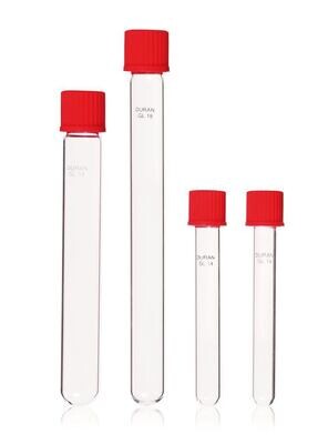 Culture tubes with screw cap DURAN® glass, 20 ml, height, 160 mm 50 pieces