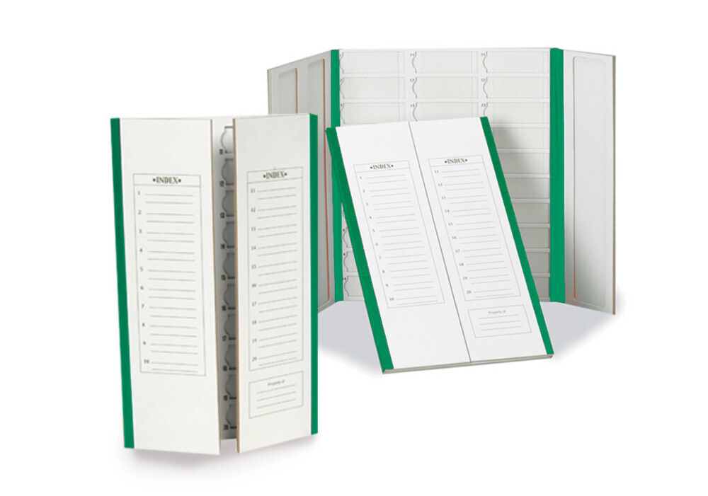 Preparation folder, Number of spaces required, 20, green, 1 piece 1 piece