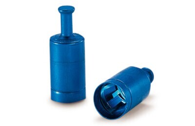 Closing caps LABOCAP with handle for 17/18 mm, blue 100 pcs