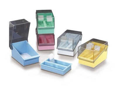 Object glass containers 50 places, white 1 piece
