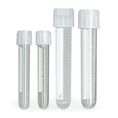 Tubes de culture polypropylène non calibré, 14 ml, 17 mm 500 pcs