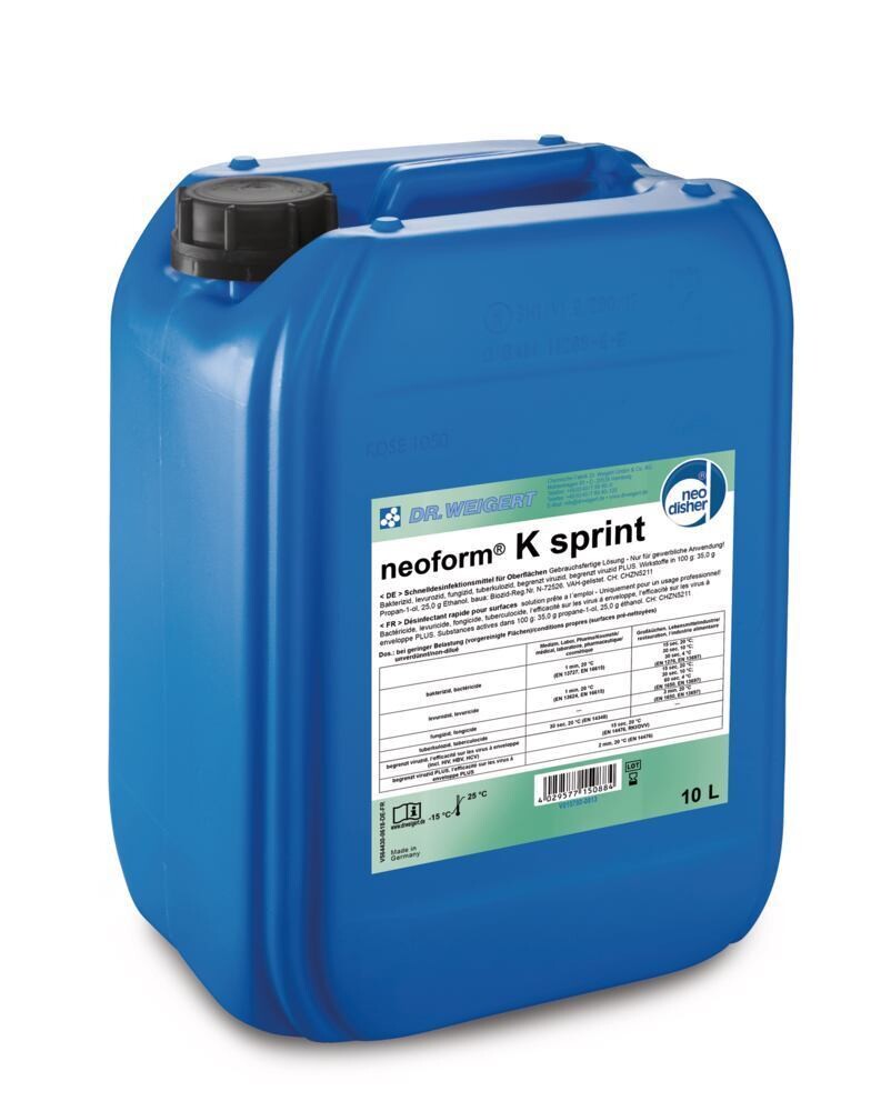 Surface disinfectant neoform K sprint, Can, 10 l