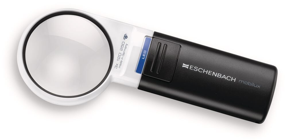 Flashlight magnifier white light LED, 3-fold 1 piece