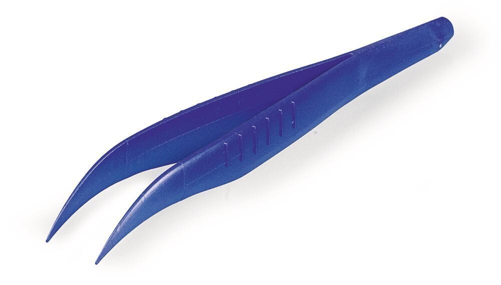 Brucelles SteriPlast® jetables détectables, stériles, courbées, pointues 100 pcs