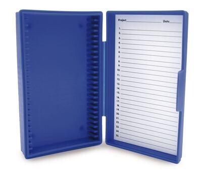 Slide boxes, Number of spaces required, 25, blue 1 pc