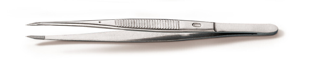Tweezers straight pointed, 130 mm 1 piece
