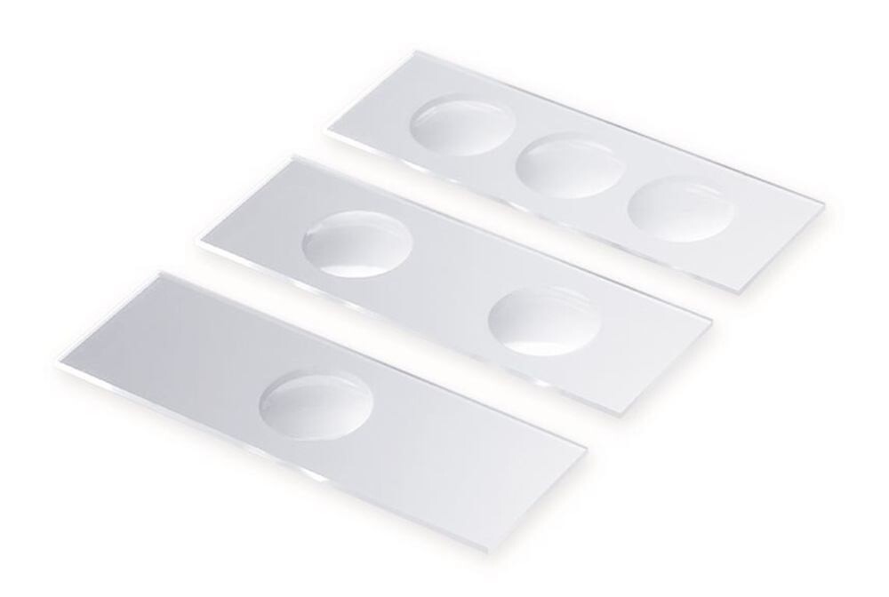 Slides with recess, Number of compartments, 2 50 pcs