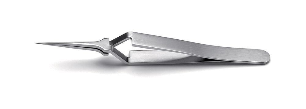 Precision tweezers ROTILABO® straight stainless steel SA, self-closing 1 piece