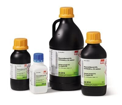 Peróxido de hidrógeno, 2,5 l.