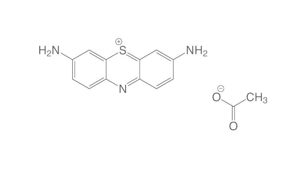 Thionine (acetate) (C. I. 52000), 10 g, plastic